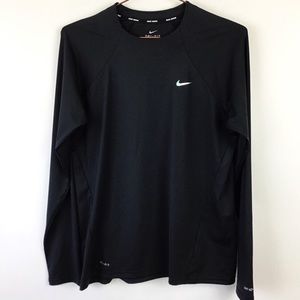 Nike Swim Rashguard Top L Black UPF40 (1848)